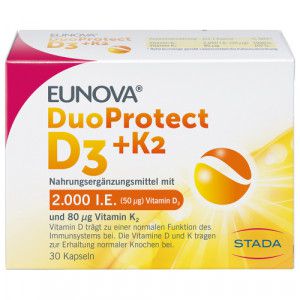 EUNOVA DuoProtect D3+K2 2000 I.E./80 μg Kapseln